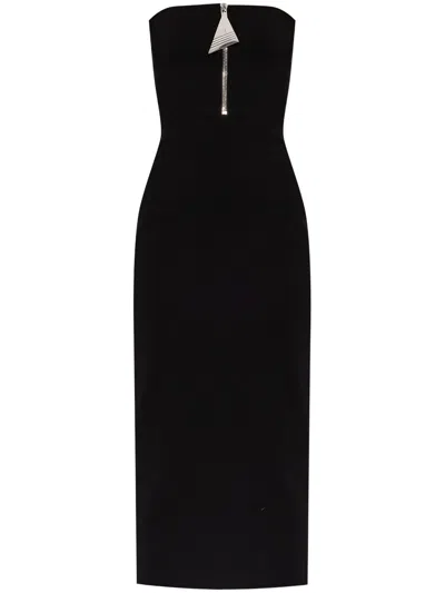 Shop Attico The  Midi Dress In Black