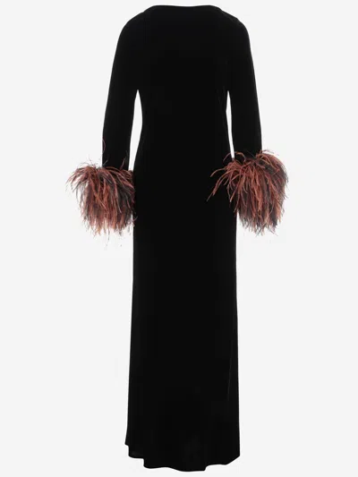 Stephan Janson Viscose Blend Long Dress In Black