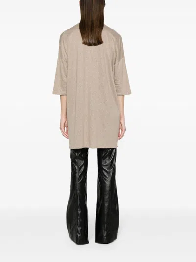 Majestic Filatures Linen Blend Tunic Dress In Dove Grey