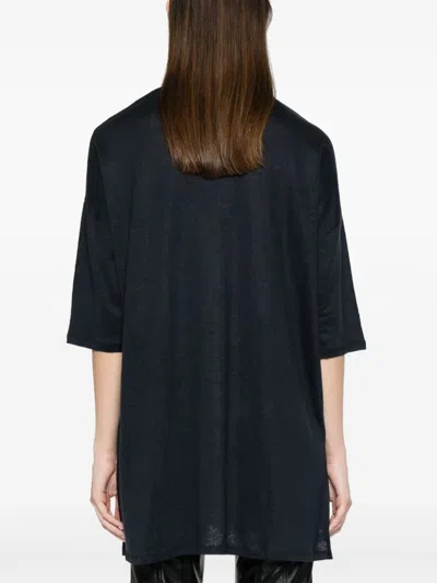 Majestic Filatures Linen Blend Tunic Dress In Blue