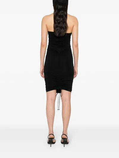 Wolford Fatal Ruched Strapless Minidress In Black