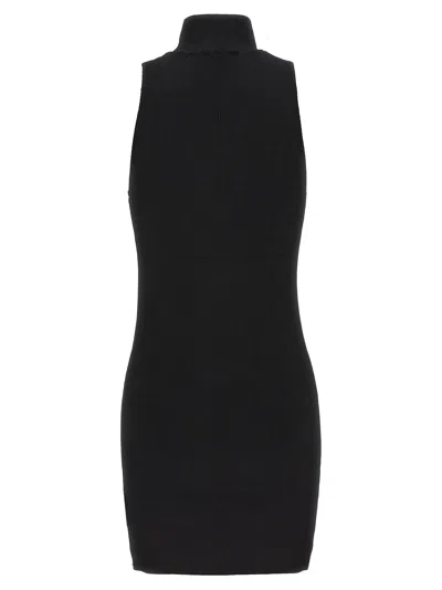 Diesel Mini Black Dress With Oval D Cut Out Detai In Viscose L In Black
