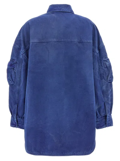 Attico Fern Coats And Trench Coats In Blue