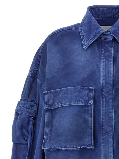 Attico Fern Coats And Trench Coats In Blue