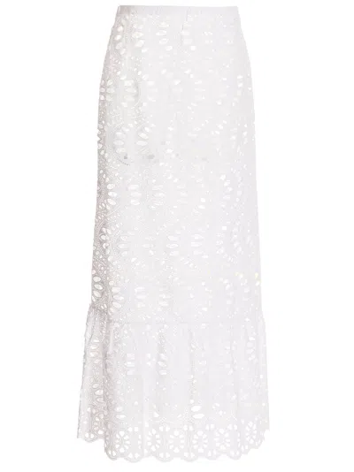 Giambattista Valli White Gonna Lunga Macram In White