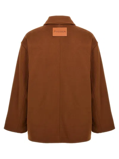 Jw Anderson J.w.anderson 'wire Puller' Short Coat In Brown