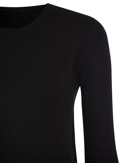 Shop Max Mara Studio Maglia Poker Nero In Black