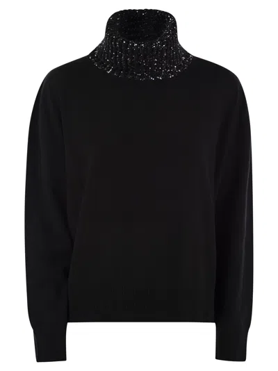 Fabiana Filippi Turtleneck Sweater In Black