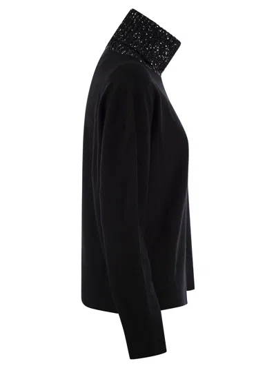 Fabiana Filippi Turtleneck Sweater In Black