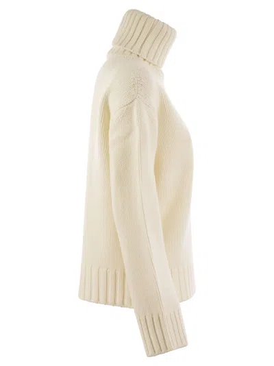 Fabiana Filippi Suéter Con Cuello Alto - Blanco In Cream