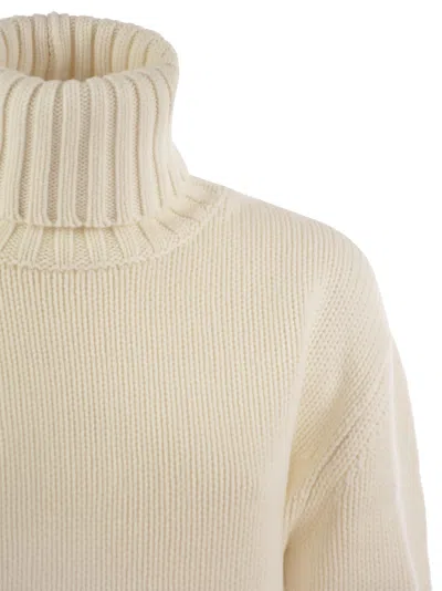 Fabiana Filippi Suéter Con Cuello Alto - Blanco In Cream