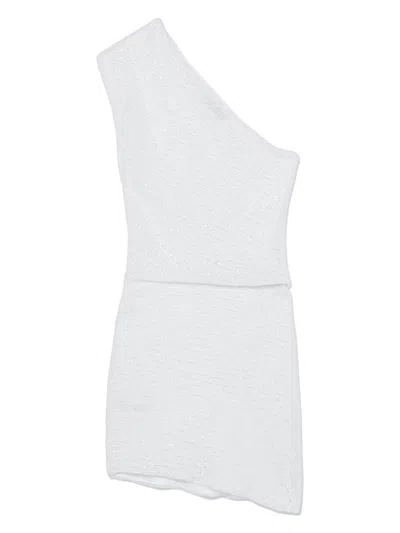 Iro One-shoulder Cotton-blend Minidress In White