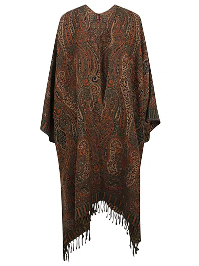 Obidi Wool Kimono In 棕色的