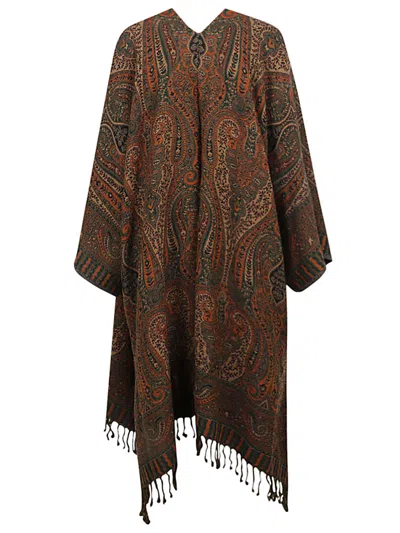 Obidi Wool Kimono In 棕色的