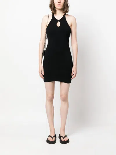 Iro Black Black Halterneck Short Dress In Black
