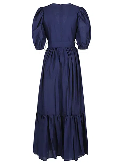 Lavi Cotton Long Dress In Blue