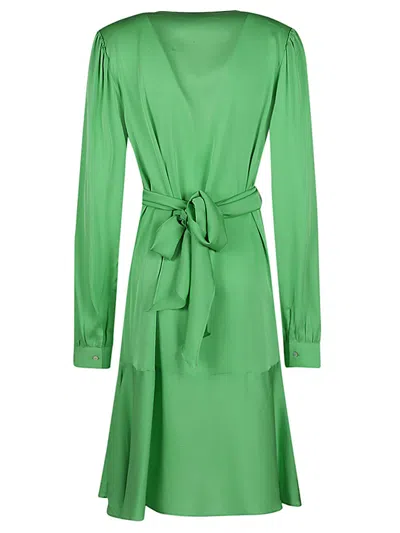Silk95 Five Short Silk Dress In Green