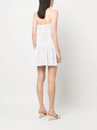 Michael Michael Kors Mmk Cotton Short Dress In White
