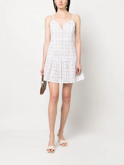 Michael Michael Kors Mmk Cotton Short Dress In White