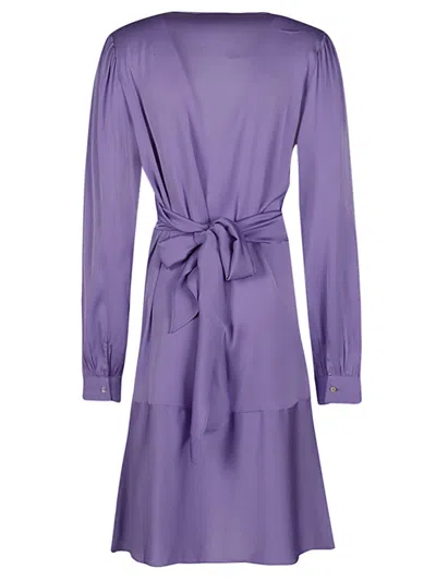 Silk95 Five Short Silk Dress In Lilac