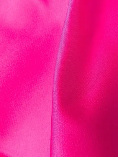 P.a.r.o.s.h Feather-trim Satin Dress In Fuchsia