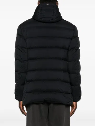 Herno Drawstring Hood Down Jacket In Black