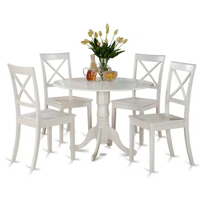 East West Furniture 5 Pc Small Kitchen Table Set-small Table And 4 Dinette Chairs