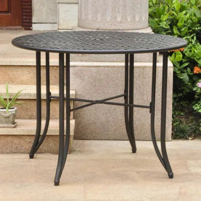 International Caravan Mandalay Iron Outdoor 39" Dining Table