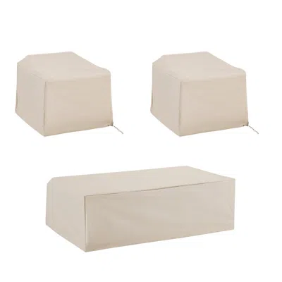 Crosley Furniture 3pc Furniture Cover Set Tan - 2 Chairs & Coffee Table