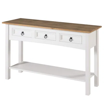 Os Home And Office Furniture Model Cow933 Cottage Series Wood Hall Table In Corona Snow