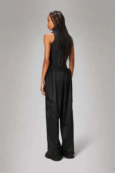 Rains Cargo Rain Pants Wide In Black Grain