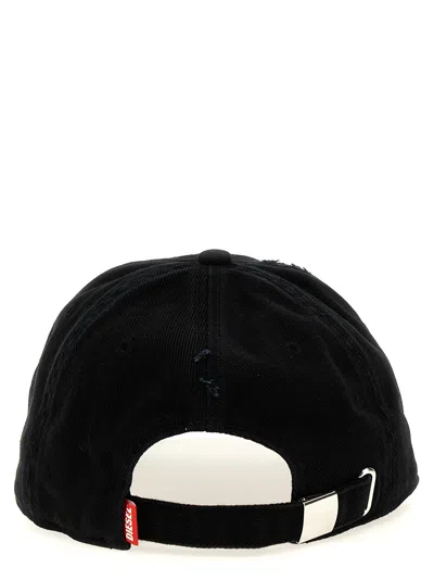 Diesel Oval-d Cotton Baseball Cap In Black