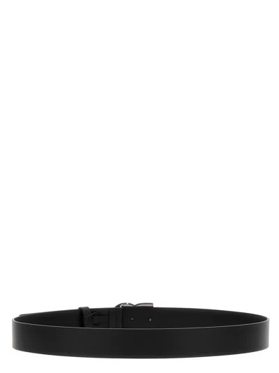 Dolce & Gabbana Black Logo Leather Belt