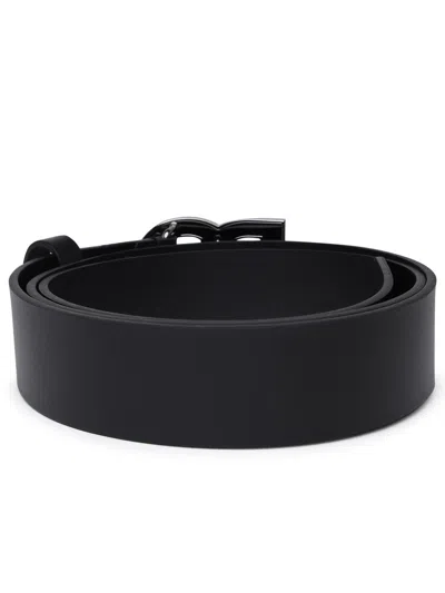 Dolce & Gabbana Men Dg Logo Leather Belt In Black