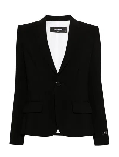 Dsquared2 Logo-plaque Single-breasted Blazer