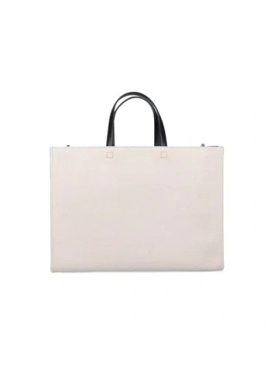 Givenchy G-tote Medium Shopping Bag In Canvas In White