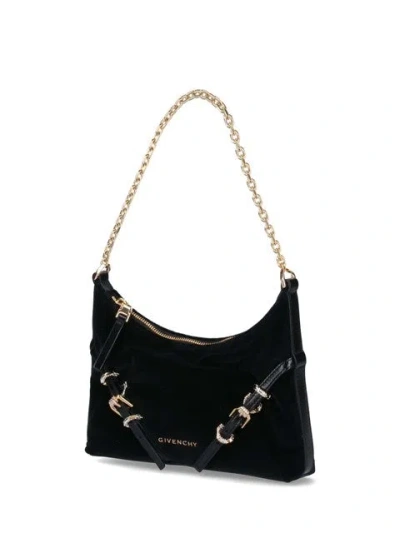 Givenchy Voyou Chain Leather Shoulder Bag In Black