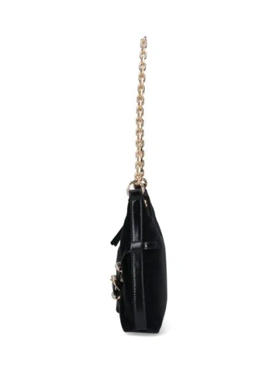 Givenchy Voyou Chain Leather Shoulder Bag In Black