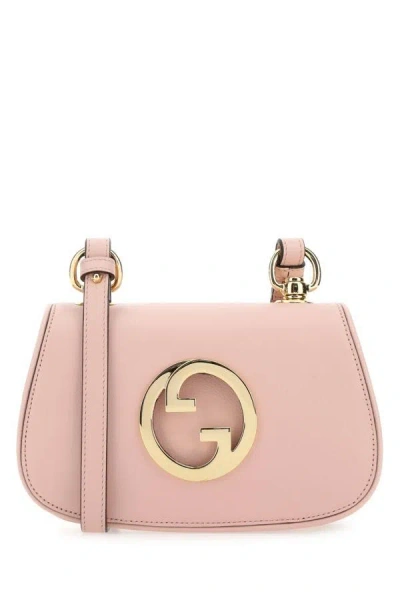 Gucci Woman Pink Leather  Blondie Crossbody Bag In Pink
