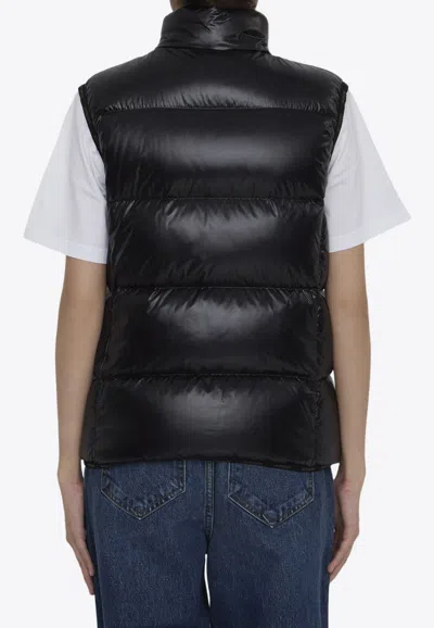 Shop Moncler Badia Padded Down Vest In Black