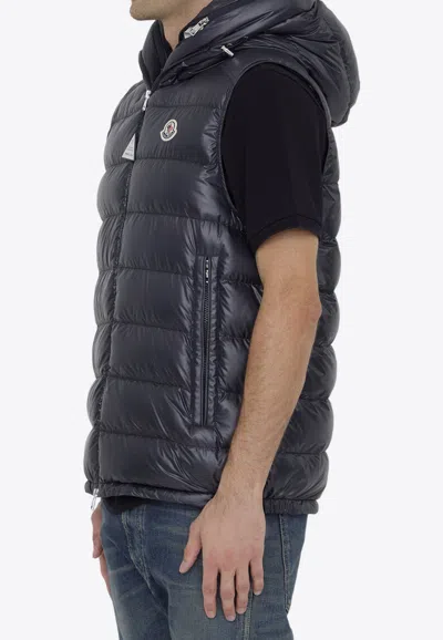 Shop Moncler Barant Zip-up Down Jacket In Blue