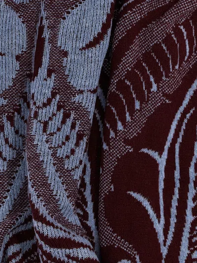 Etro Jacquard Scarf With Fringe Detailing And Soft Texture In 多色的
