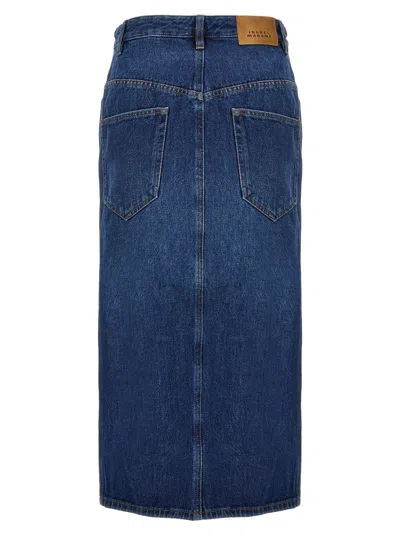 Isabel Marant Étoile Marant Etoile Vandy Denim Cotton Skirt In Blue