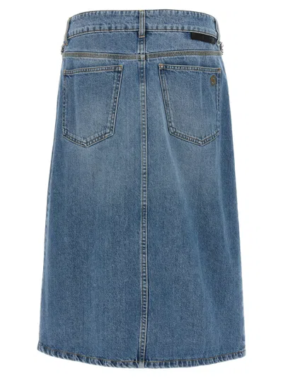 Stella Mccartney Stella Mc Cartney Woman Denim Skirt 6 D02403 In 浅蓝色
