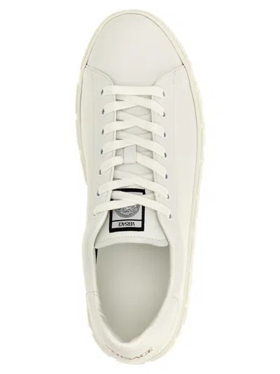 Versace Greca Responsible Faux Leather Sneakers In White