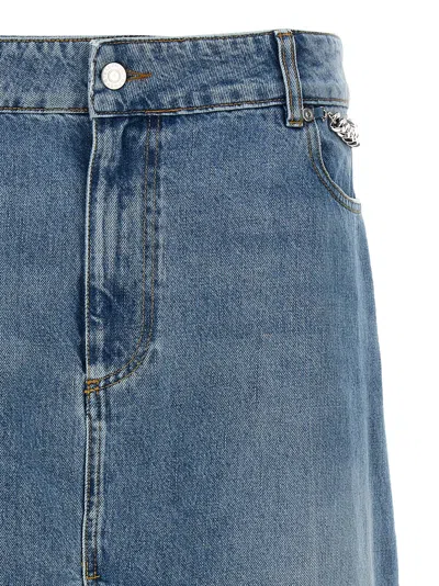 Stella Mccartney Stella Mc Cartney Woman Denim Skirt 6 D02403 In 浅蓝色