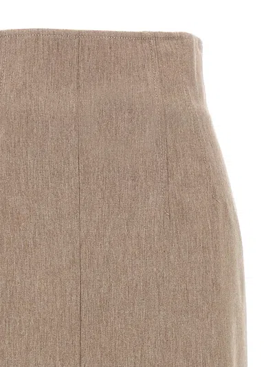 The Andamane Stephanie Mid-length Skirt In Beige