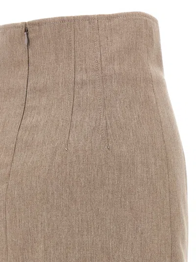 The Andamane Stephanie Mid-length Skirt In Beige