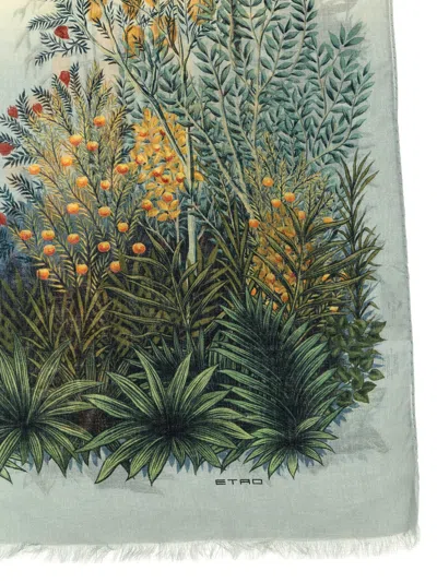 Shop Etro 'henri Rousseau' Print Scarf In 多色的