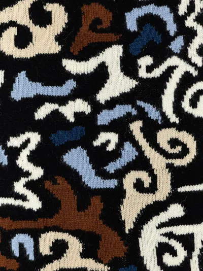 Ermanno Scervino Alpaca Mix Scarf With Jacquard Pattern In 多色的